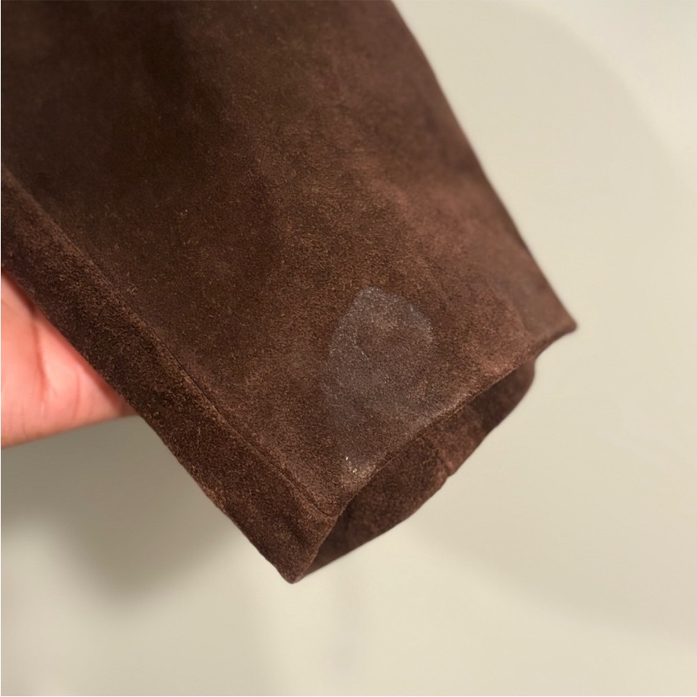 Reaction Kenneth Cole Dark Brown Suede Trench Coat - Picture 10 of 12
